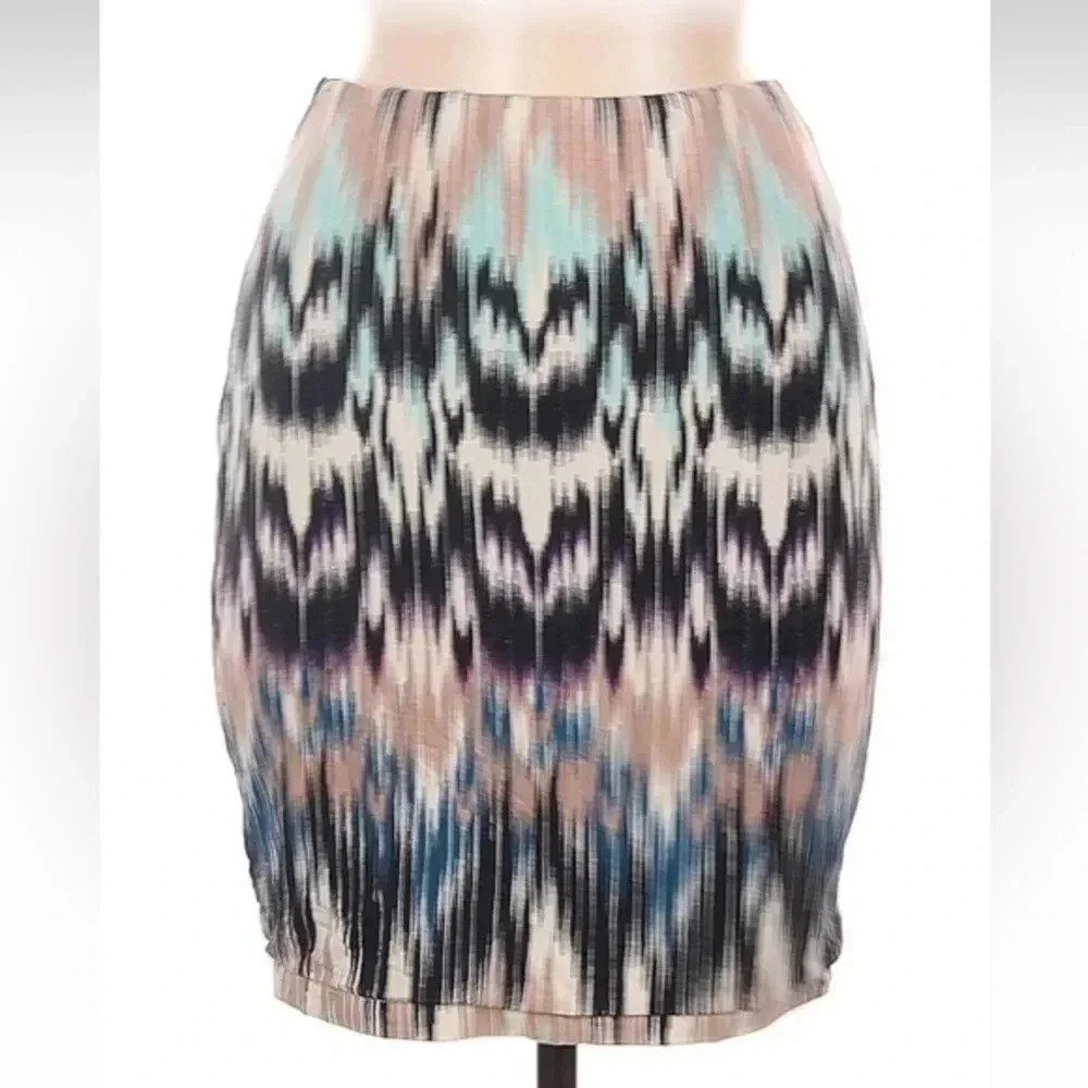 Tart | Watercolor Abstract Bohemian Southwestern Print Pencil Skirt Size Large L